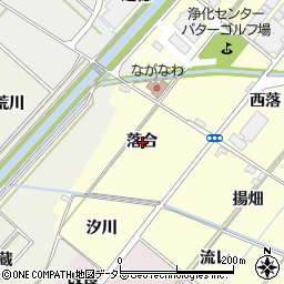 愛知県西尾市長縄町落合周辺の地図