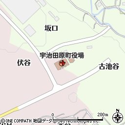 宇治田原町役場　まちづくり推進課周辺の地図