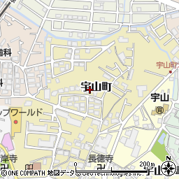 大阪府枚方市宇山町周辺の地図