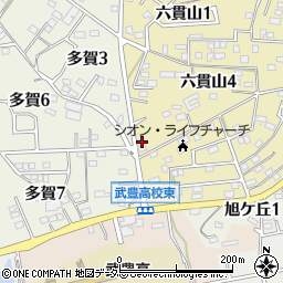 愛知県知多郡武豊町六貫山4丁目21周辺の地図