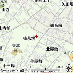 愛知県西尾市寺津町徳永堺16周辺の地図