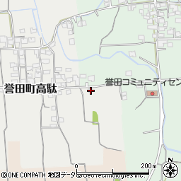 兵庫県たつの市誉田町高駄186周辺の地図