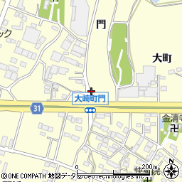 愛知県豊川市大崎町周辺の地図