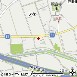 愛知県新城市富岡釜石周辺の地図