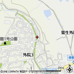 大阪府箕面市外院3丁目37周辺の地図