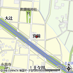 愛知県豊川市樽井町宮前周辺の地図