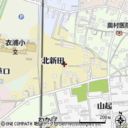 愛知県知多郡武豊町北新田周辺の地図