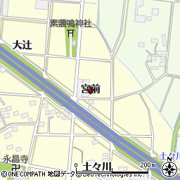 愛知県豊川市樽井町（宮前）周辺の地図