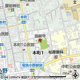 徳厳寺周辺の地図
