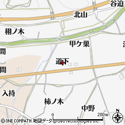 愛知県額田郡幸田町上六栗道下周辺の地図