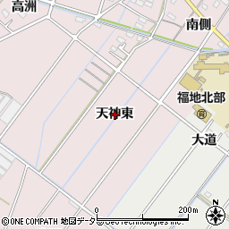 愛知県西尾市細池町天神東周辺の地図