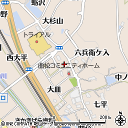 愛知県額田郡幸田町深溝小皿12周辺の地図