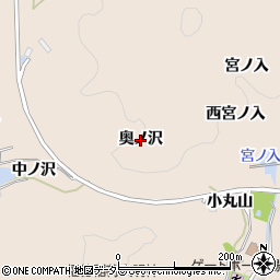 愛知県幸田町（額田郡）深溝（奥ノ沢）周辺の地図