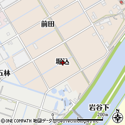 愛知県西尾市宅野島町堀込周辺の地図