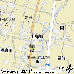 愛知県蒲郡市清田町上中郷周辺の地図