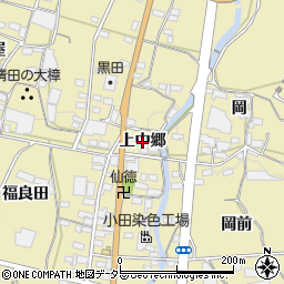愛知県蒲郡市清田町（上中郷）周辺の地図