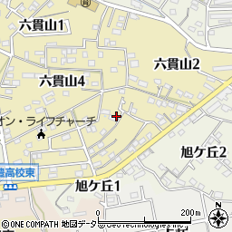 愛知県知多郡武豊町六貫山3丁目周辺の地図