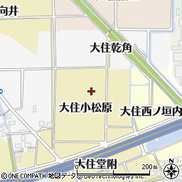京都府京田辺市大住小松原周辺の地図