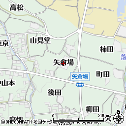 愛知県蒲郡市神ノ郷町（矢倉場）周辺の地図