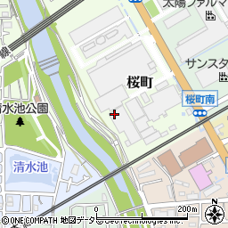 大阪府高槻市桜町周辺の地図