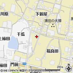 愛知県蒲郡市清田町福羅田4-3周辺の地図