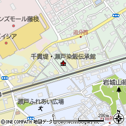 藤枝市　千貫堤・瀬戸染飯伝承館周辺の地図