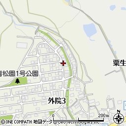 大阪府箕面市外院3丁目36周辺の地図