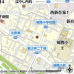 石挽そば御座候東辻井店周辺の地図
