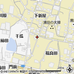 愛知県蒲郡市清田町福羅田周辺の地図
