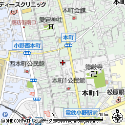 兵庫県小野市東本町55周辺の地図
