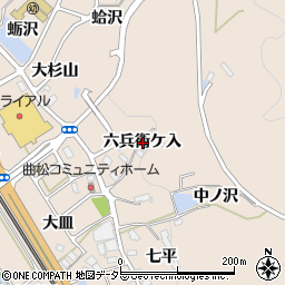 愛知県額田郡幸田町深溝六兵衛ケ入周辺の地図
