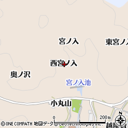 愛知県額田郡幸田町深溝西宮ノ入周辺の地図