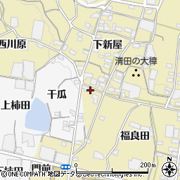 愛知県蒲郡市清田町福羅田5周辺の地図
