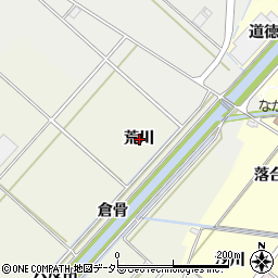 愛知県西尾市下矢田町荒川周辺の地図