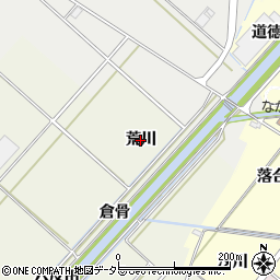 愛知県西尾市下矢田町（荒川）周辺の地図