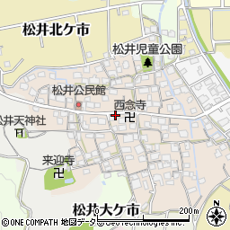 京都府京田辺市松井里ケ市周辺の地図