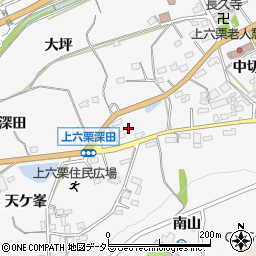 愛知県額田郡幸田町上六栗常生周辺の地図