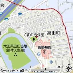 大阪府茨木市高田町14周辺の地図
