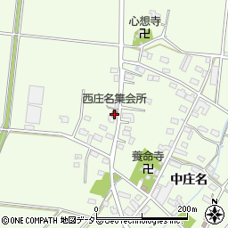 西庄名集会所周辺の地図