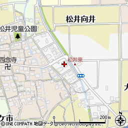 京都府京田辺市松井古松井57周辺の地図