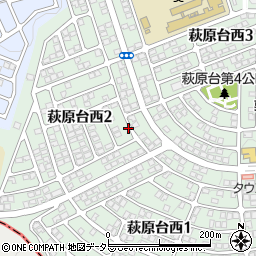 兵庫県川西市萩原台西周辺の地図