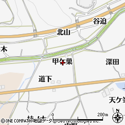 愛知県額田郡幸田町上六栗甲ケ巣周辺の地図