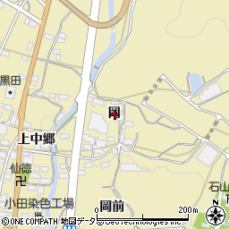 愛知県蒲郡市清田町岡周辺の地図