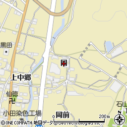 愛知県蒲郡市清田町（岡）周辺の地図