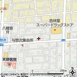 静岡県焼津市与惣次周辺の地図