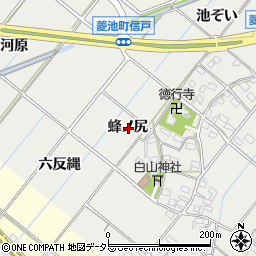 愛知県西尾市菱池町蜂ノ尻周辺の地図