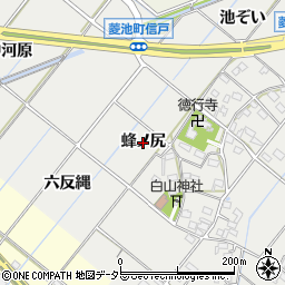 愛知県西尾市菱池町（蜂ノ尻）周辺の地図