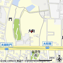愛知県豊川市大崎町大町周辺の地図
