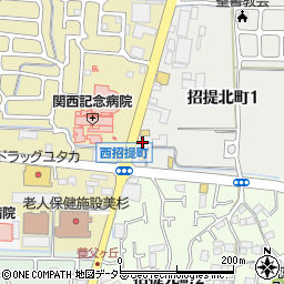 弁慶 招提店周辺の地図