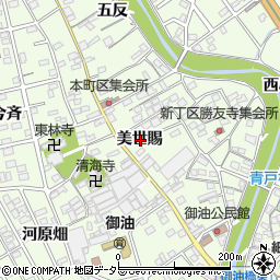 愛知県豊川市御油町美世賜周辺の地図